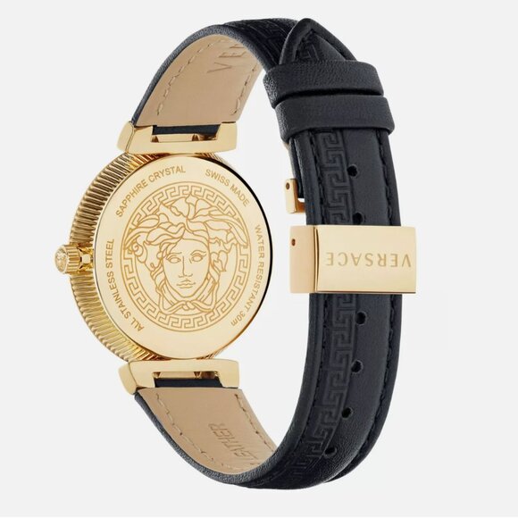 Versace Womens Black 35mm Strap Fashion Watch main image 2
